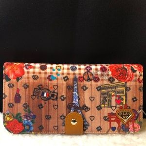 Unique Lany Scenic Paris, 3 in 1 Wallet, Wristlet & Crossbody w/Adjustable Strap